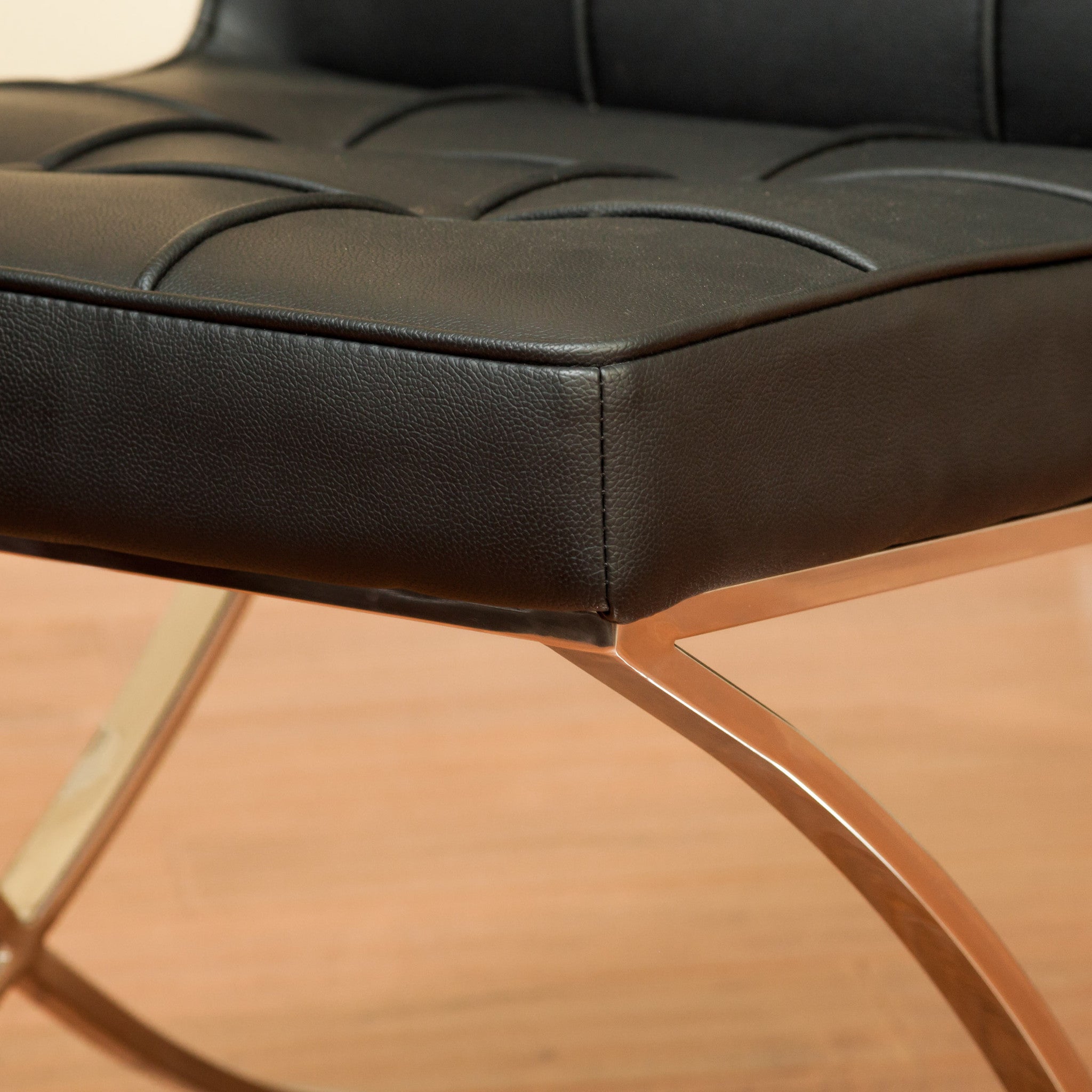 Pandora Modern Bonded Leather Dining Chair in Black 4