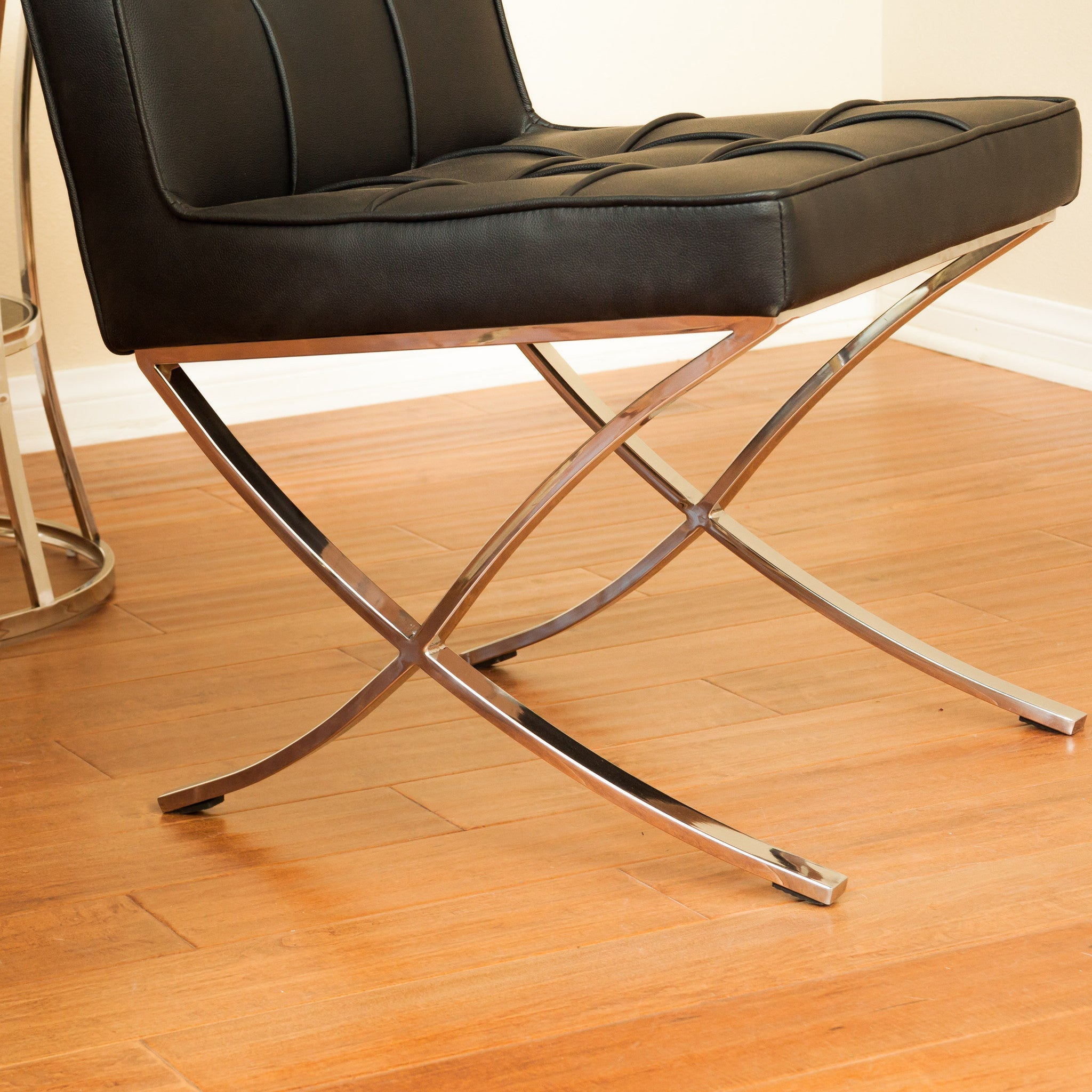 Pandora Modern Bonded Leather Dining Chair in Black 5