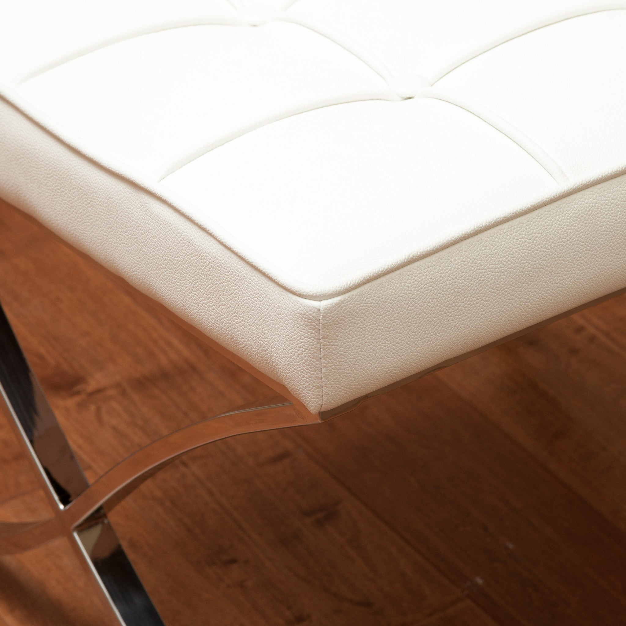 Pandora Modern Bonded Leather Dining Chair in White 4