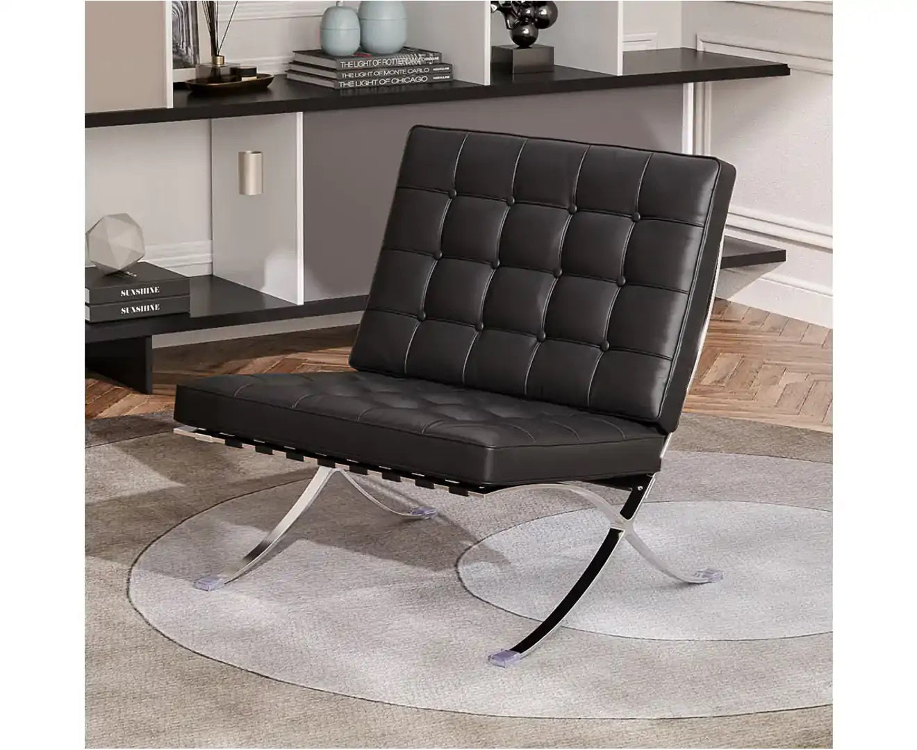 Black Barcelona Chair - Classic Version - Replica 3