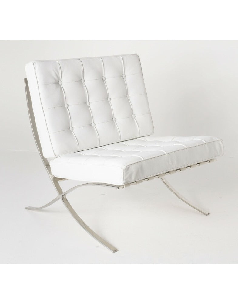 White Barcelona Chair - Classic Version - Replica 3
