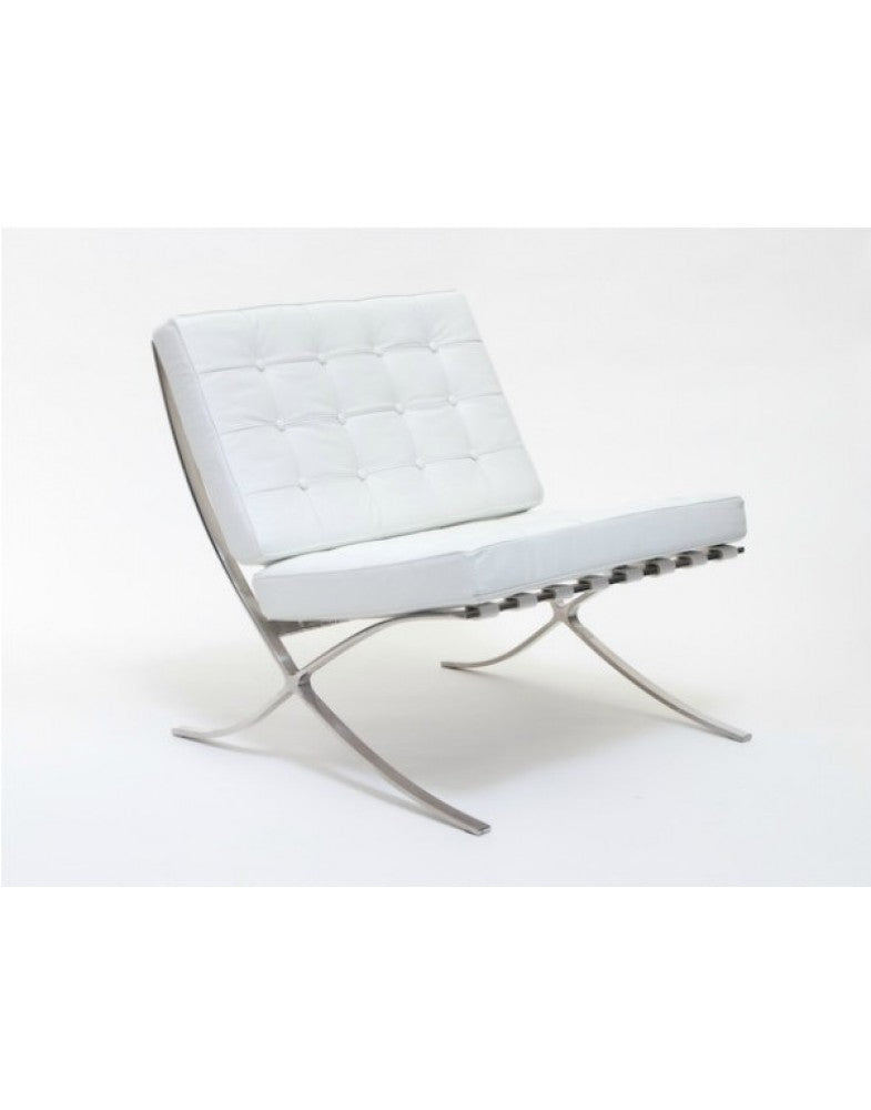 White Barcelona Chair - Classic Version - Replica 4