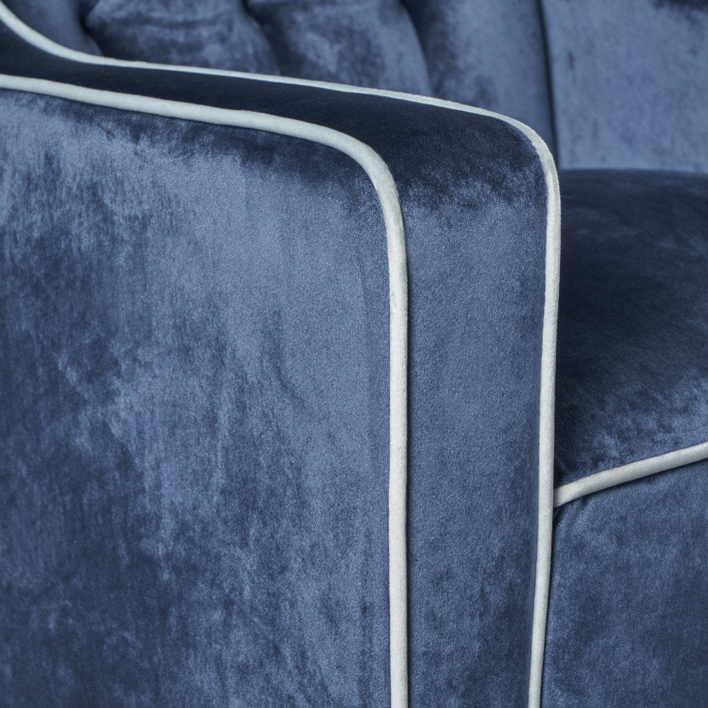 Lara Two Tone Tufted Cobalt New Velvet Club Armchair 3