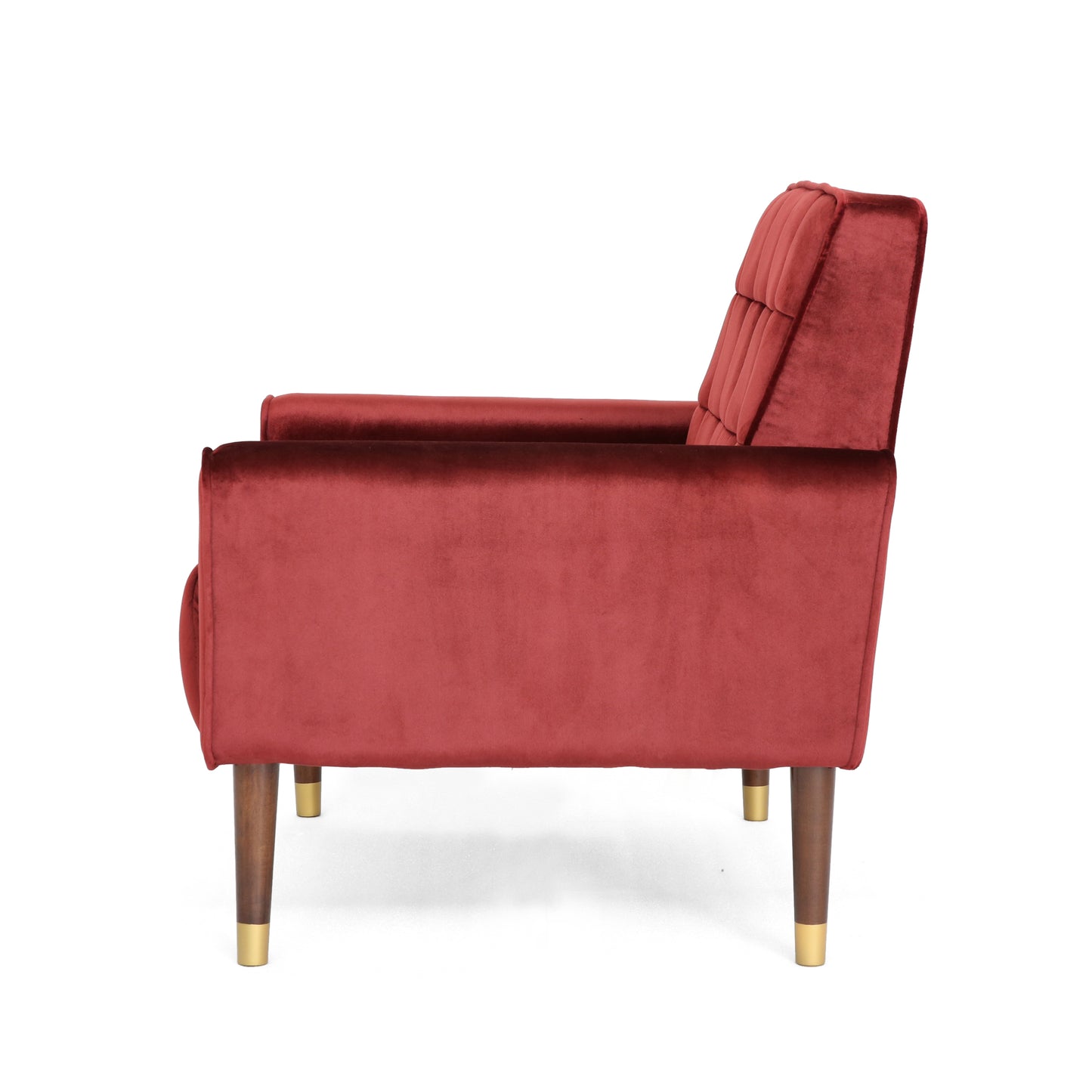Lewisham Garnet Tufted Velvet Armchair 5