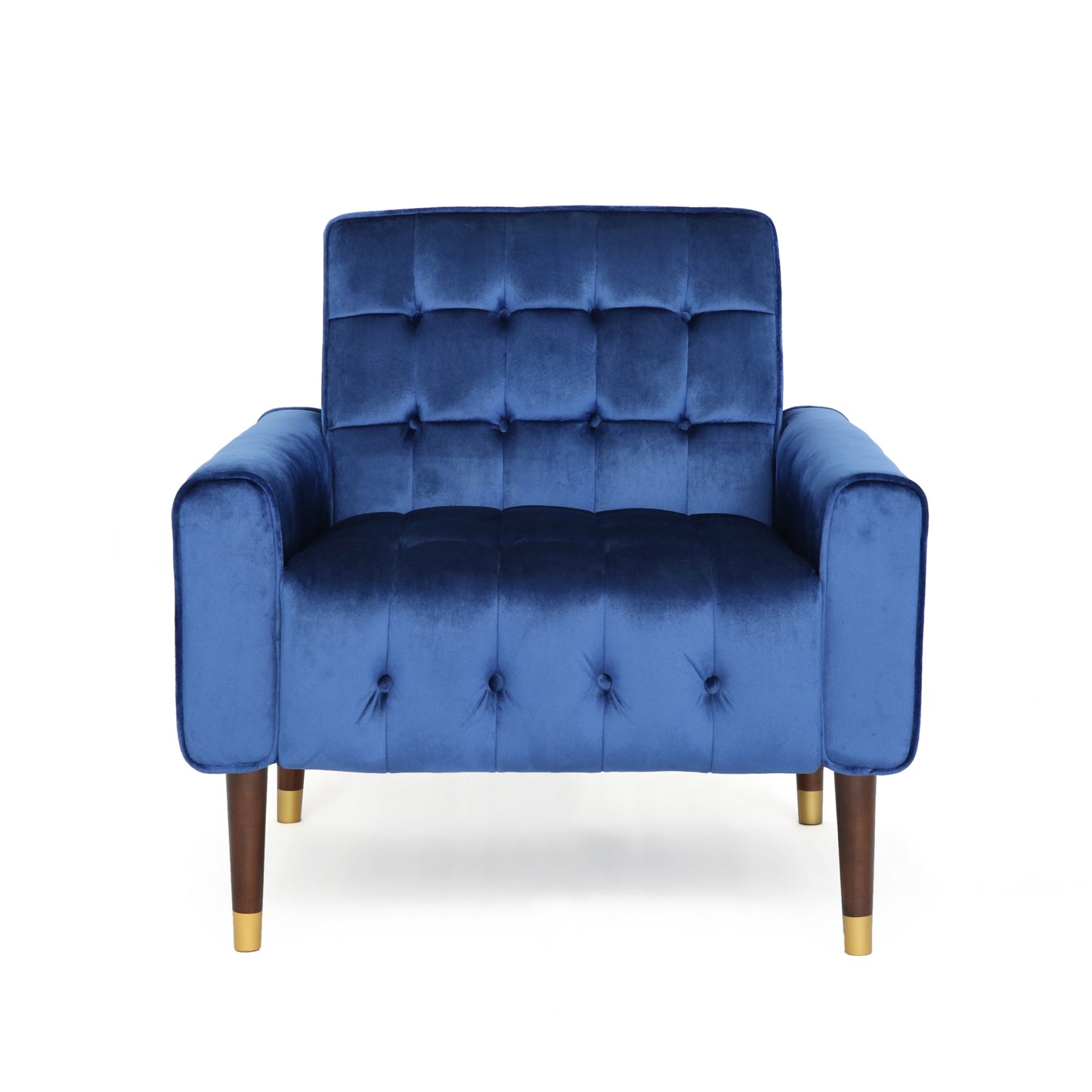 Lewisham Navy Blue Tufted Velvet Armchair 4