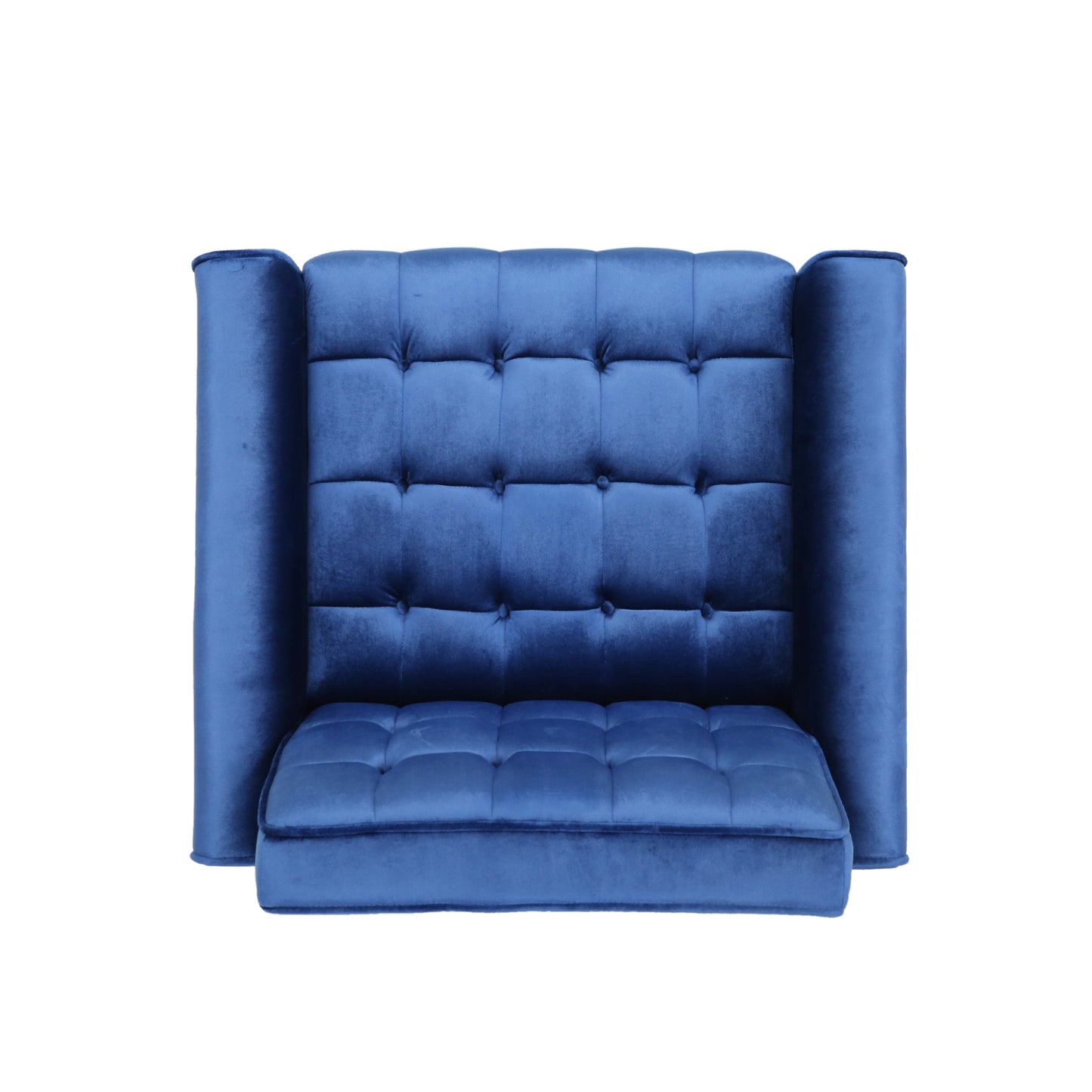 Lewisham Navy Blue Tufted Velvet Armchair 5
