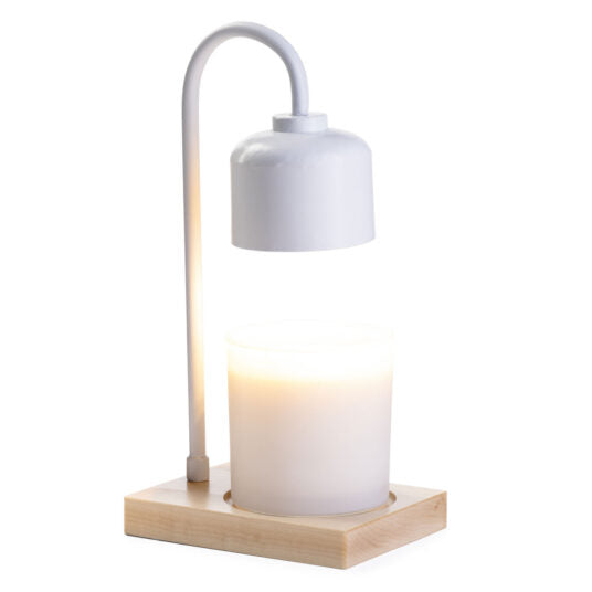 White & Wood Arched Lamp 3