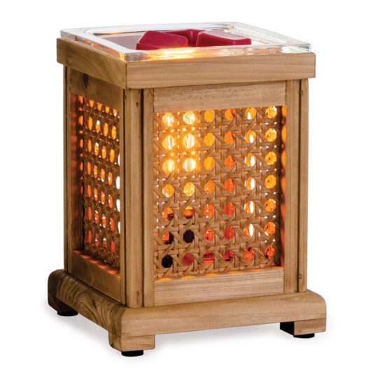 Wood & Cane Vintage Bulb Illumination Warmer 3