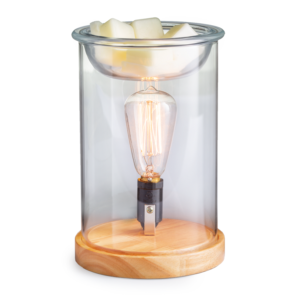 Wood & Glass Vintage Bulb Illumination Warmer 3
