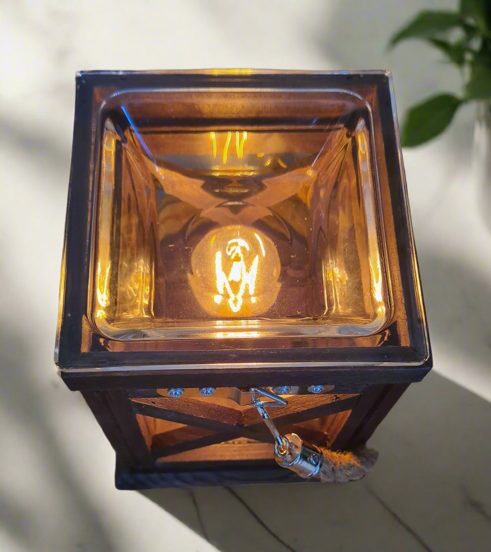 Walnut & Rope Vintage Bulb Illumination Warmer 3