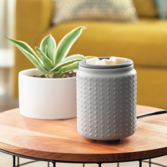 Gray Hobnail Flip Dish Wax Warmer 3