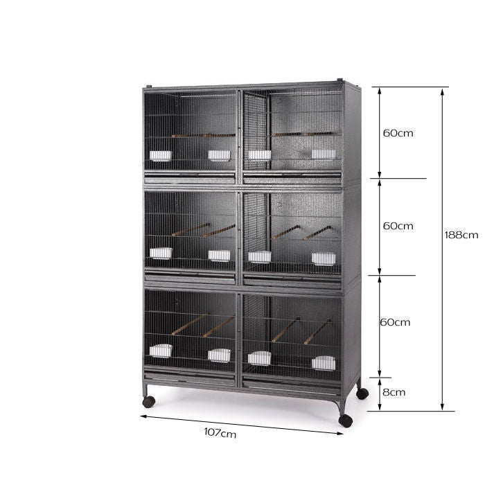 Samland THE TRIPLE-DOUBLE STACK BREEDING CAGE WITH CENTER DIVIDOR