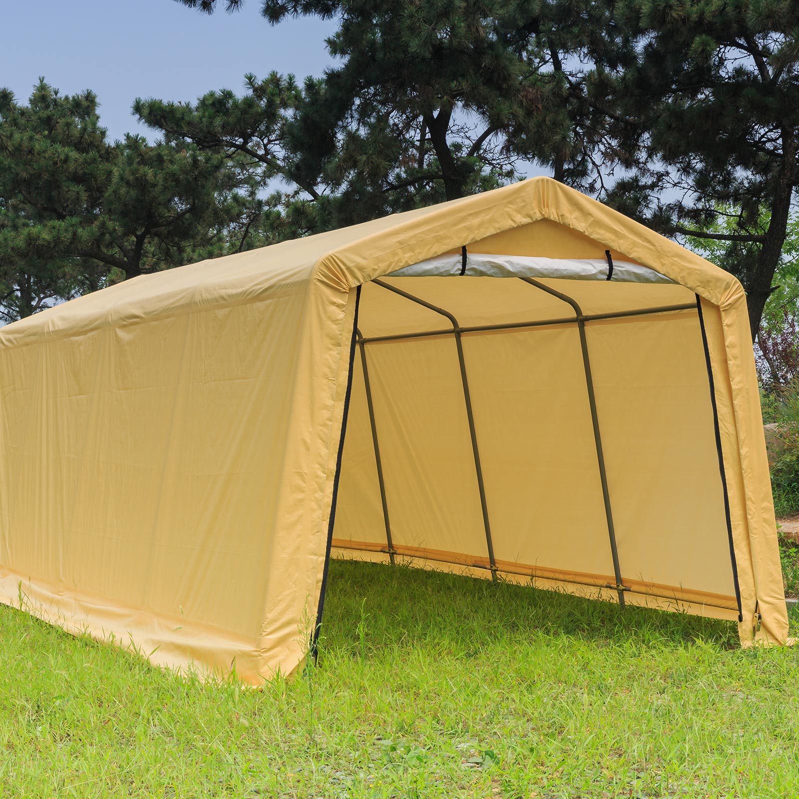 Samland Portable Carport Garage Shelter Canopy Single Size 10x20FT 5