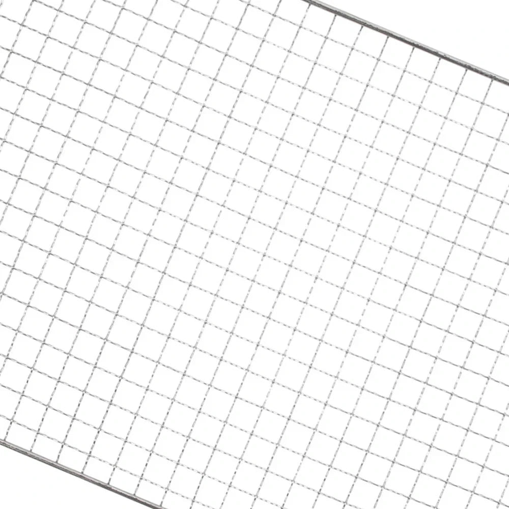 Samland 22x12cm BBQ Grill Mesh Fish Meat Rectangle Net Mat Barbecue Pad for Camping 3