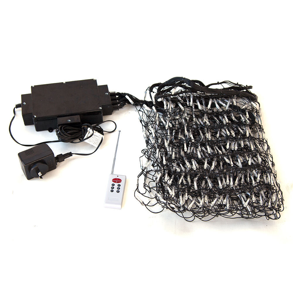 Samland 448 LED Programmable Scrolling Text Message Net Light 2m x 80cm in White 3