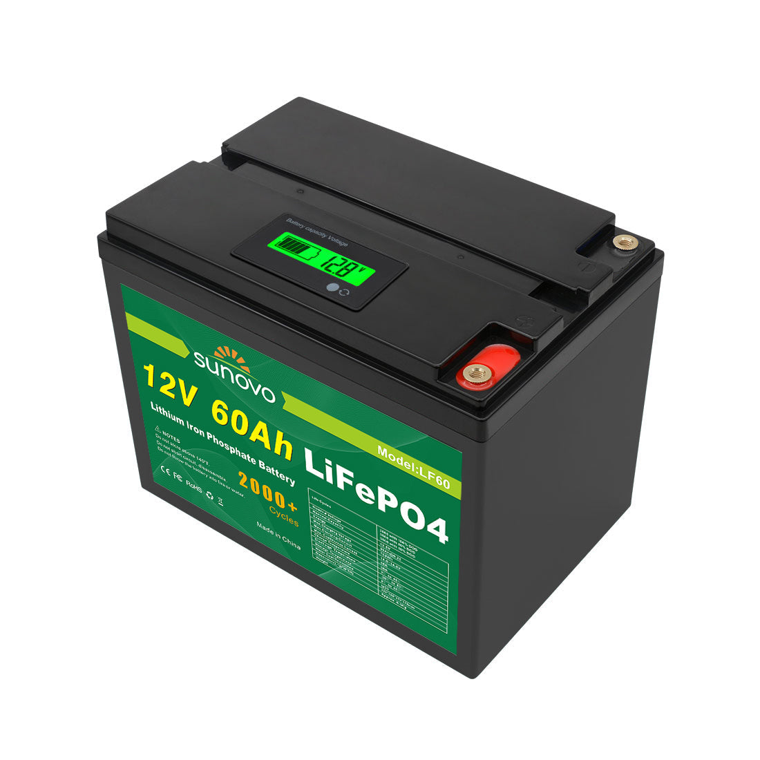 Samland 12V 60AH Deep Circle Lifepo4 Lithium Battery Rechargeable 3