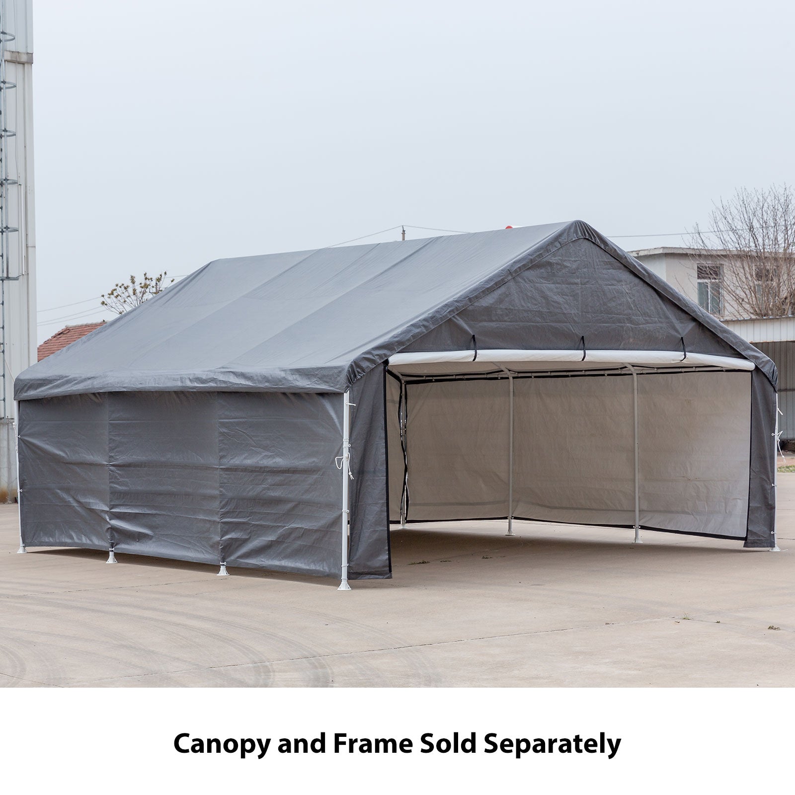 Samland Enclosure Kit (Side Wall Accessory Only) for Portable Double Carport Canopy 18x20FT 3