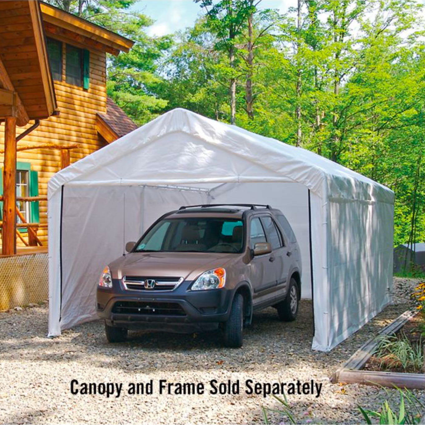 Samland Carport Wall for 10x20 ft Garage Shelter Canopy (PGS1107WALL) - White Wall Accessory Only 3