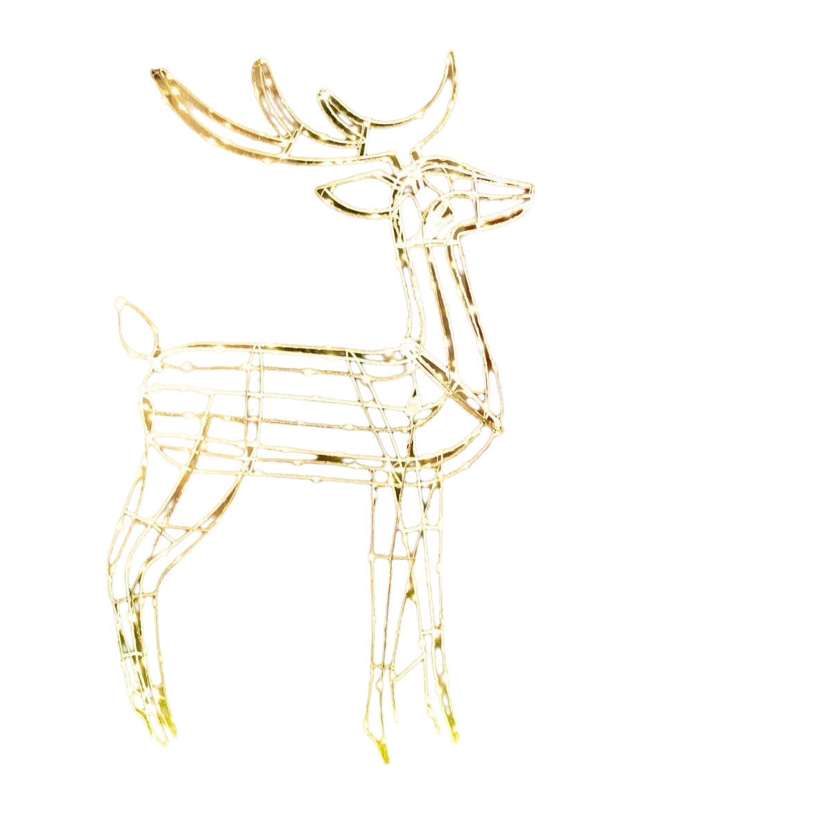 Samland Led Warm White Copper Wired 3d Standing Reindeer For Christmas Decoration 5