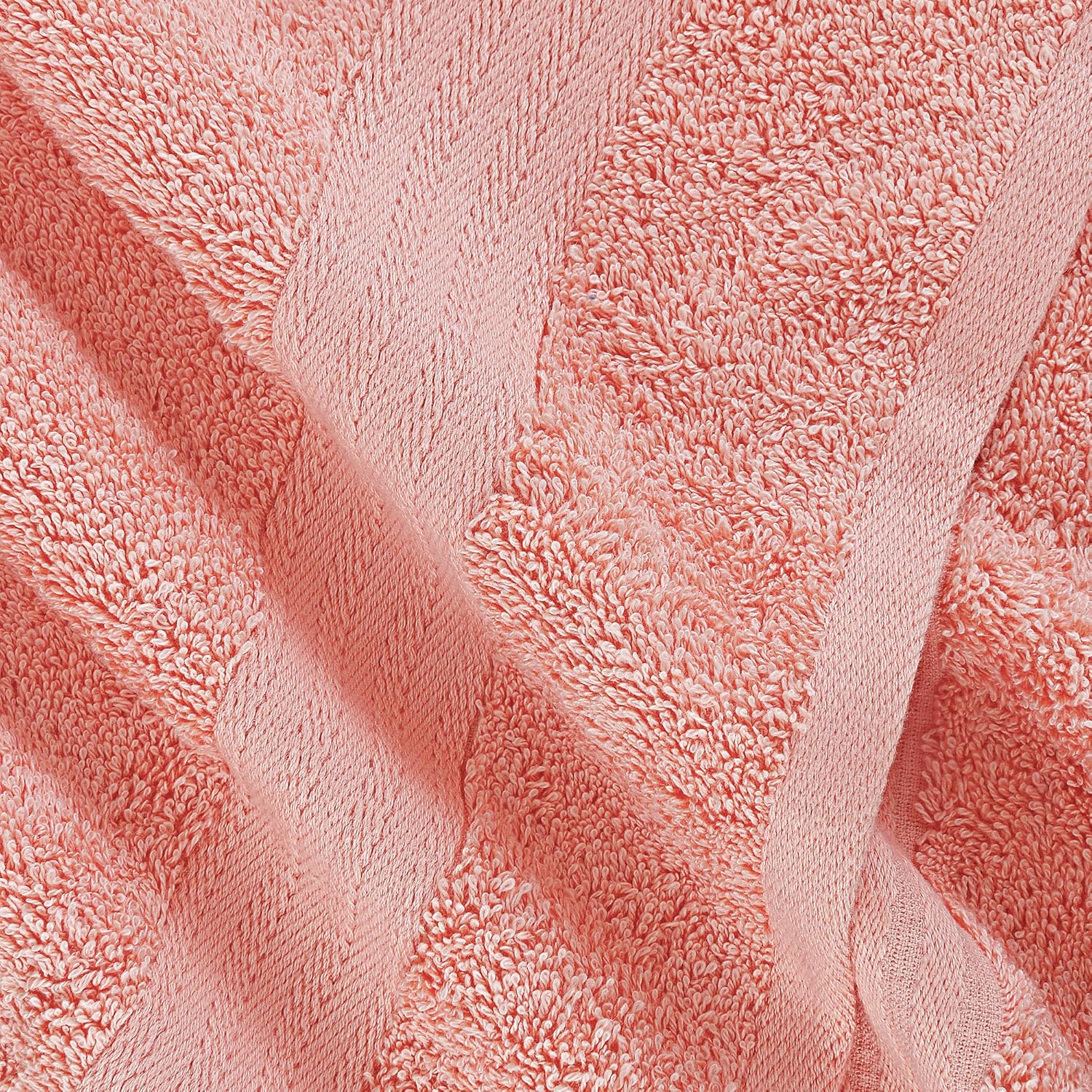 Samland Premium Cotton Washcloths 4-Pack Quick-Dry Face Towels Set-Coral 4