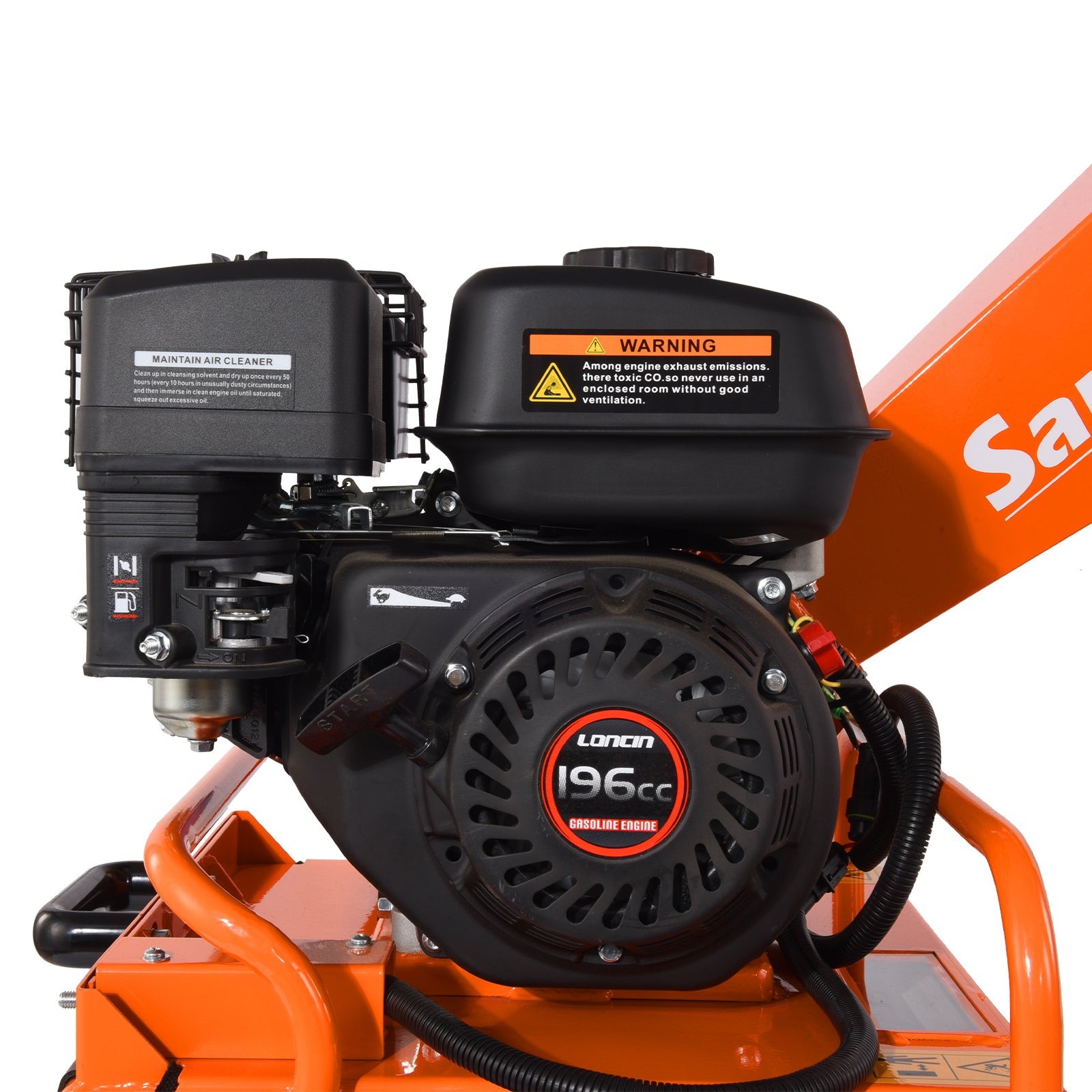Samland WC50 Mini Wood Chipper, Loncin 6.5 HP Engine 4