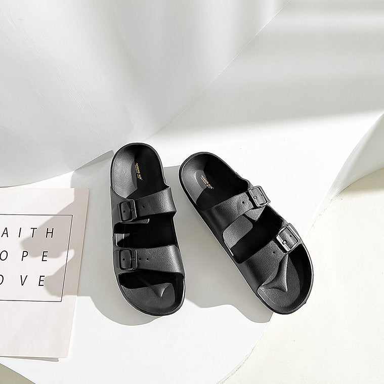 UNISEX BEACH SLIDES 0099 - MEN - Black / AUS Ladies5.5/Men3.5/EU36/23cm 3