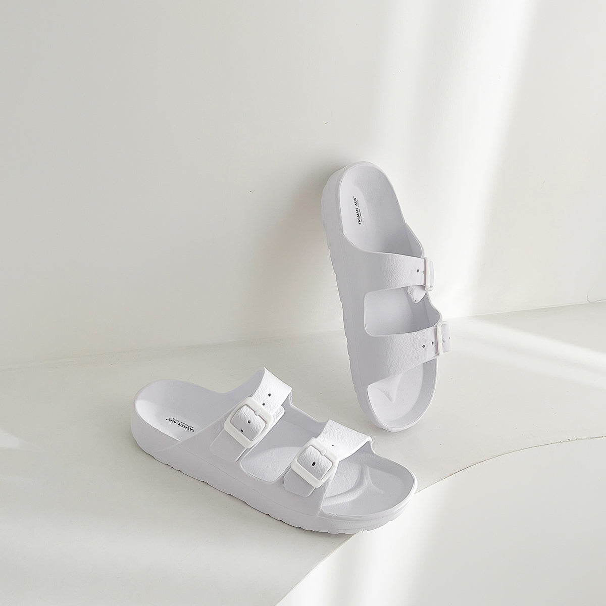 UNISEX BEACH SLIDES 0099 - MEN - White / AUS Ladies7/Men5/EU38/24cm 3