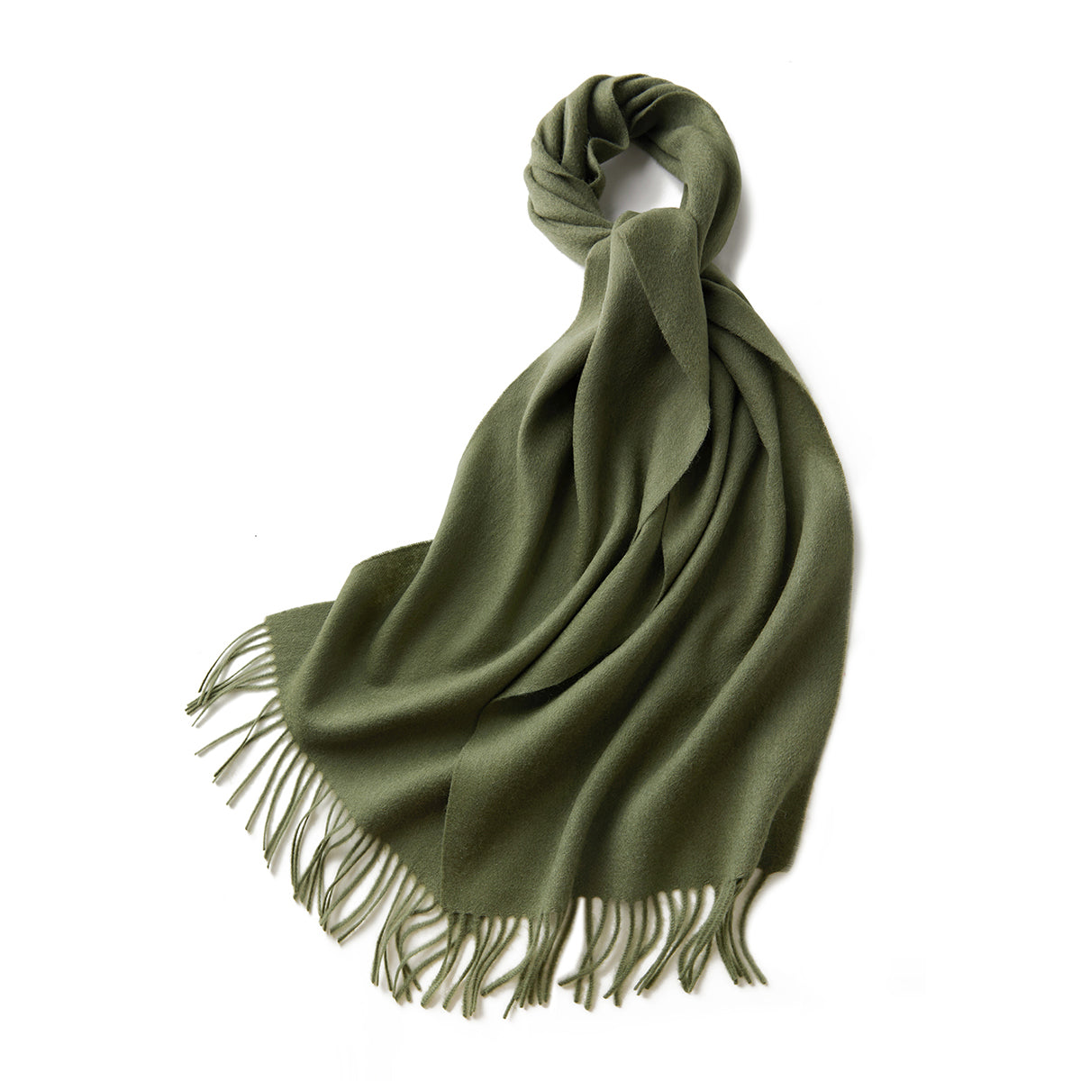 100% MERINO VIRGIN WOOL SCARF 970116 OLIVE 3