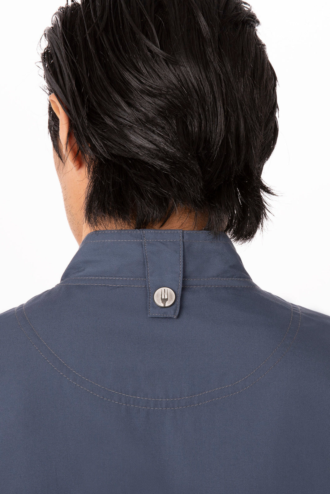 Hartford Men's Blue Zipper L Chef Jacket by Chef Works 4