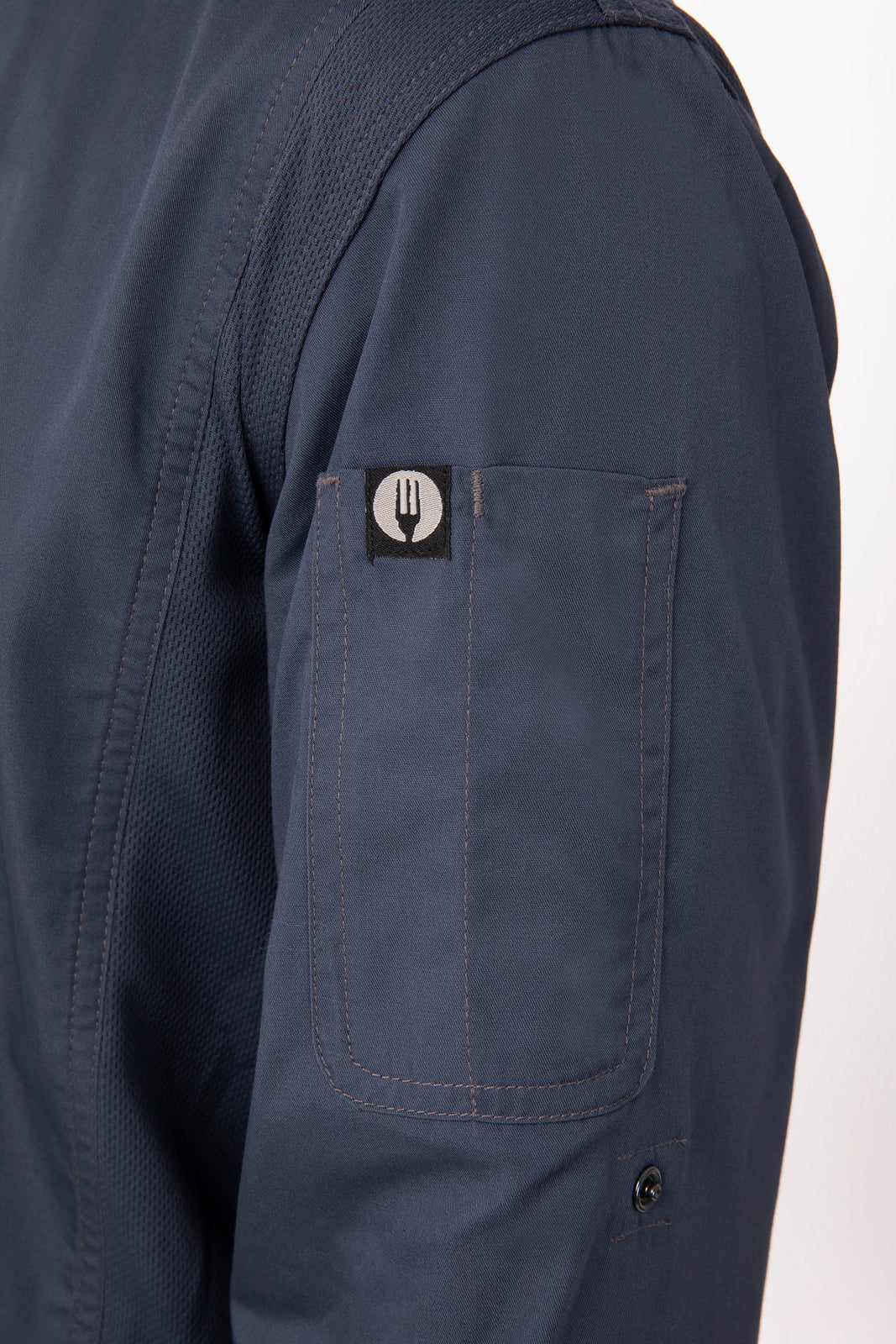 Hartford Men's Blue Zipper XXL Chef Jacket by Chef Works 6