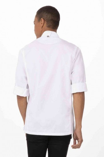 Hartford Men's White Zipper XL Chef Jacket by Chef Works 3