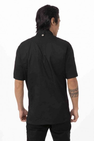 Springfield Men's Black Zipper L Chef Jacket by Chef Works 4