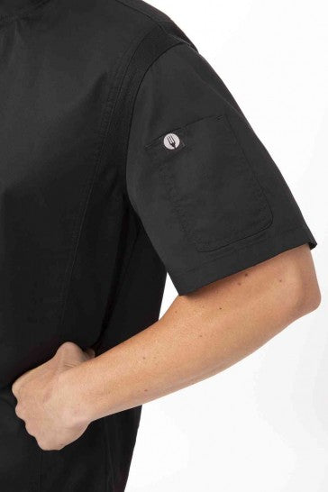 Springfield Men's Black Zipper L Chef Jacket by Chef Works 5