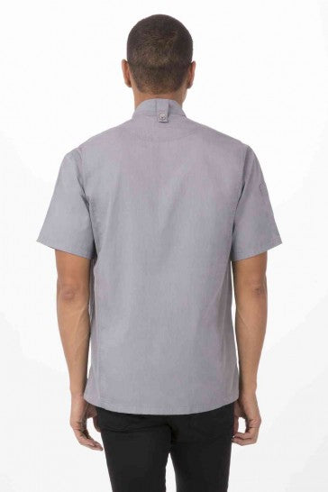 Springfield Men's Grey Zipper M Chef Jacket by Chef Works 3