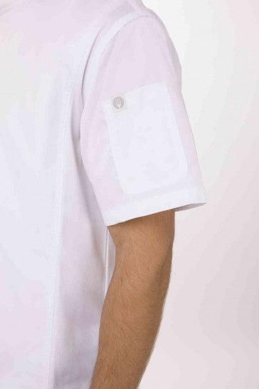 Springfield Men's White Zipper S Chef Jacket by Chef Works 3