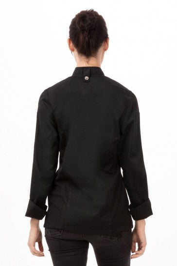 Hartford Women's Black Zipper M Chef Jacket by Chef Works 3