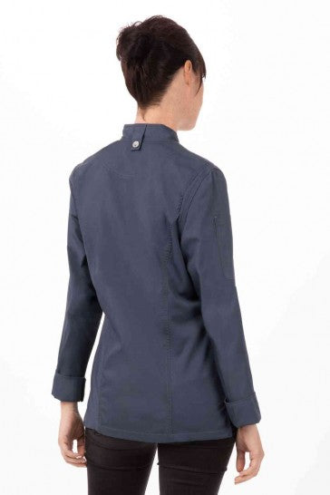 Hartford Women's Blue Zipper XXL Chef Jacket by Chef Works