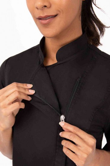Springfield Women's Black Zipper XL Chef Jacket by Chef Works 3