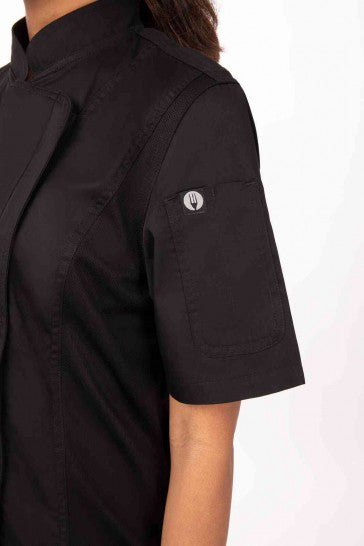 Springfield Women's Black Zipper XL Chef Jacket by Chef Works 4