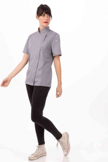 Springfield Women's Grey Zipper XXL Chef Jacket by Chef Works