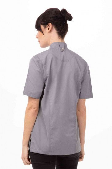 Springfield Women's Grey Zipper XXL Chef Jacket by Chef Works 3