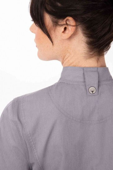 Springfield Women's Grey Zipper XXL Chef Jacket by Chef Works 5