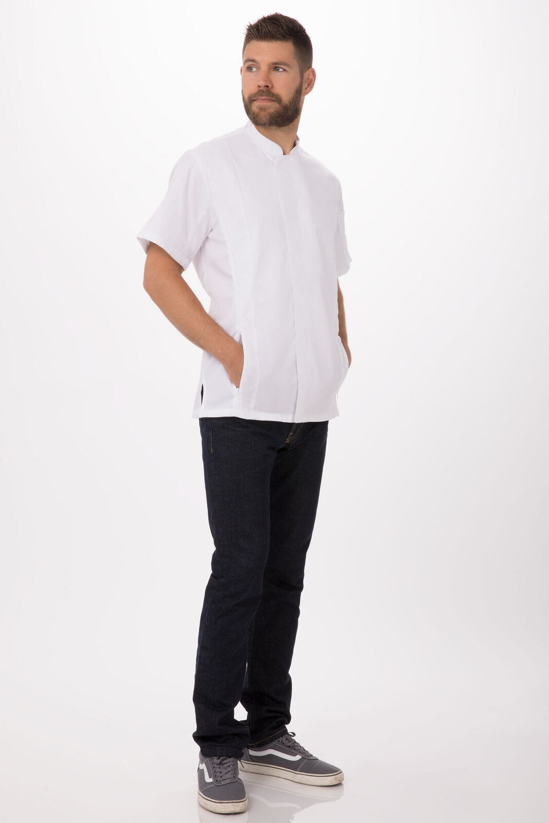 Bristol Signature Men's Series White XL Chef Jacket by Chef Works 3