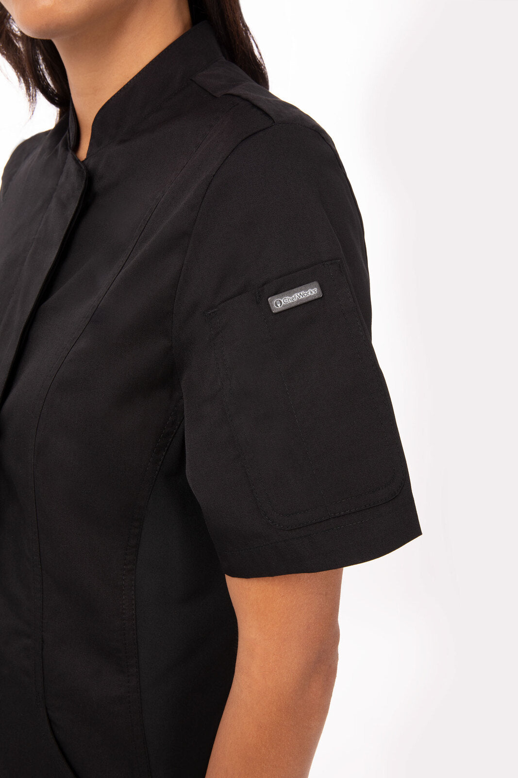 Roxby Women's Black S Chef Jacket by Chef Works 4