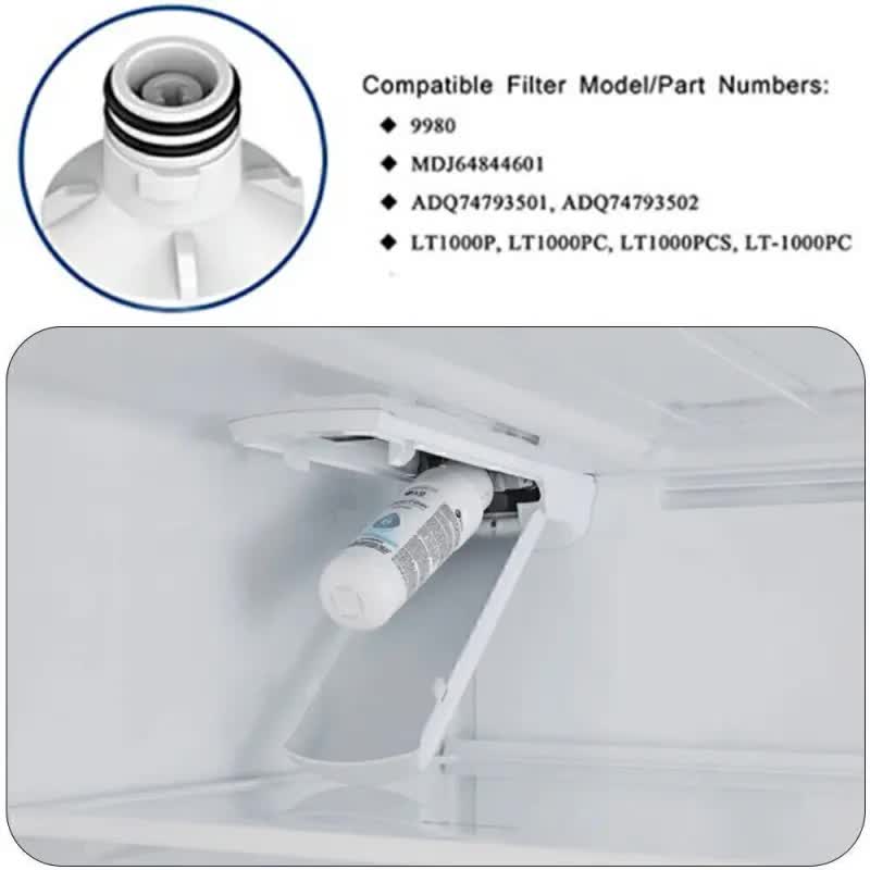 6-Pack LT1000P ADQ747935 Water Filter Replacement for LG Fridge 3