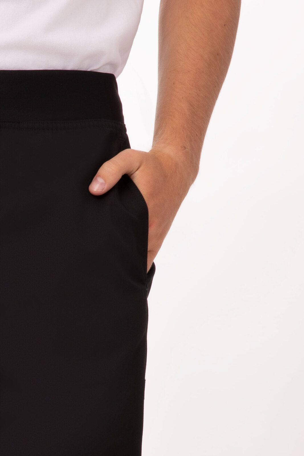 Lightweight Black XXL Slim Men's Chef Pants by Chef Works 3