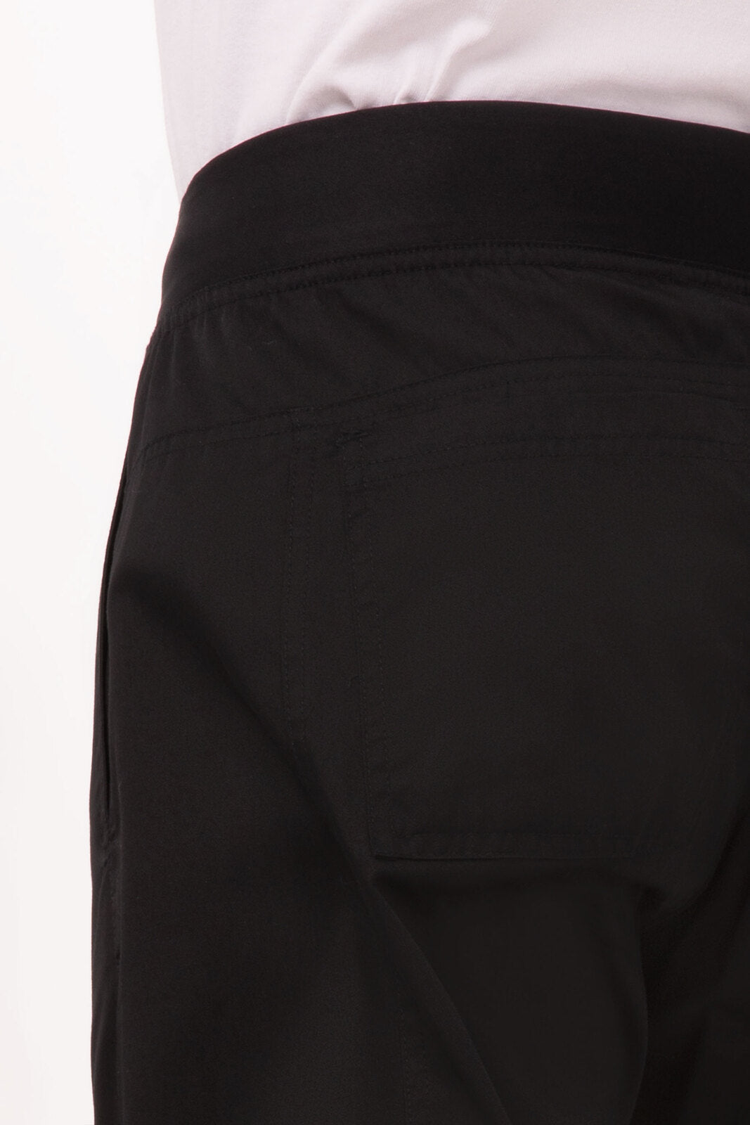 Lightweight Black XXL Slim Men's Chef Pants by Chef Works 4