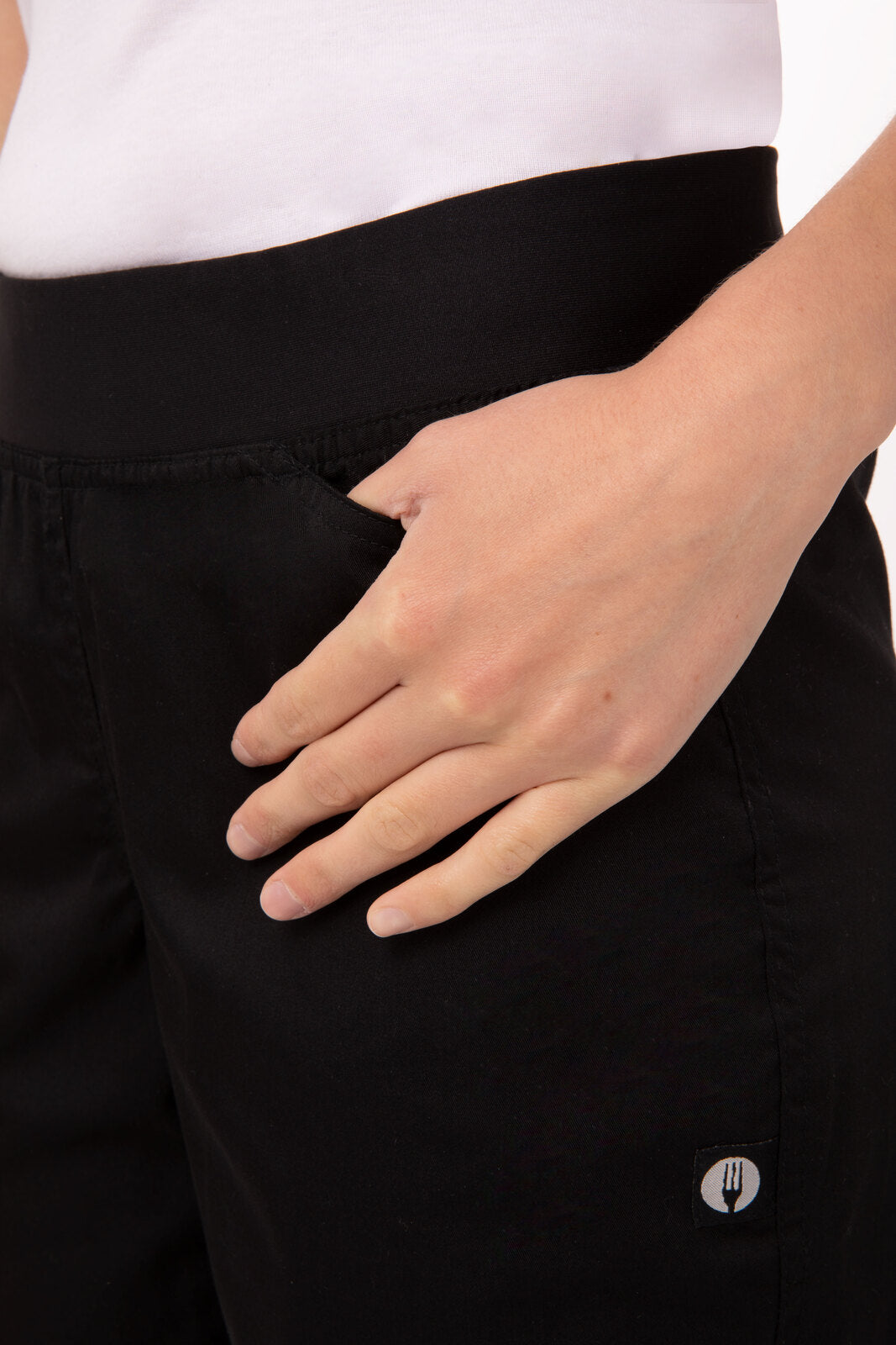 Lightweight Black S Slim Women's Chef Pants by Chef Works 5