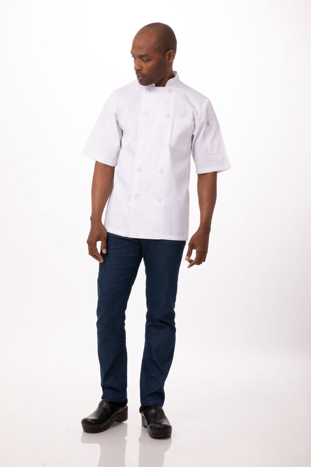 Volnay Men's White S Chef Jacket by Chef Works 3