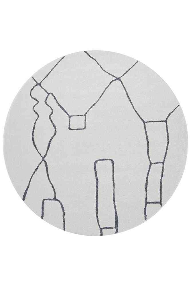 Paradise Round Amy Grey by Rug Culture - 240X240CM - ROUND